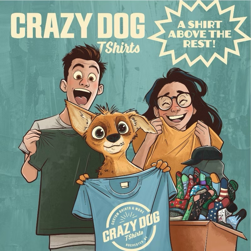 NEW Crazy Dog T-Shirts Novelty Green Glitter Heart Graphic T-shirt - Picture 7 of 7